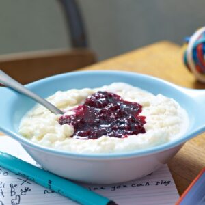 Rice Pudding with Jam