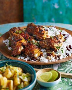Jerk Chicken with Rice & Peas